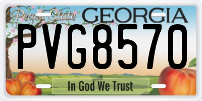 GA license plate PVG8570