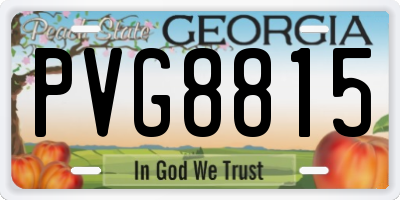 GA license plate PVG8815