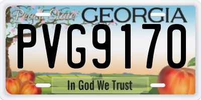 GA license plate PVG9170