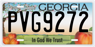 GA license plate PVG9272