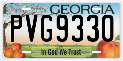GA license plate PVG9330