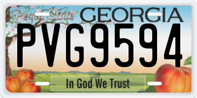 GA license plate PVG9594