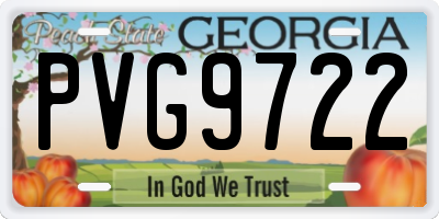 GA license plate PVG9722