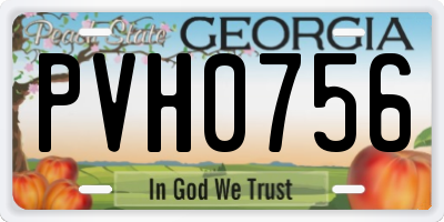 GA license plate PVH0756