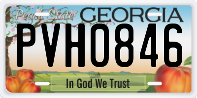 GA license plate PVH0846