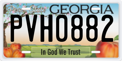 GA license plate PVH0882