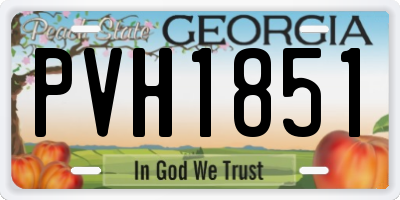 GA license plate PVH1851