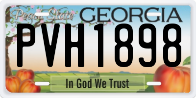 GA license plate PVH1898