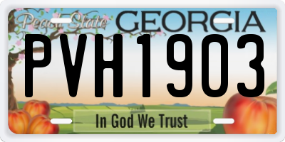 GA license plate PVH1903