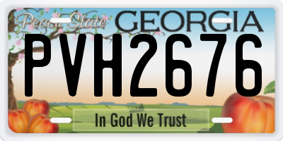 GA license plate PVH2676