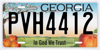 GA license plate PVH4412