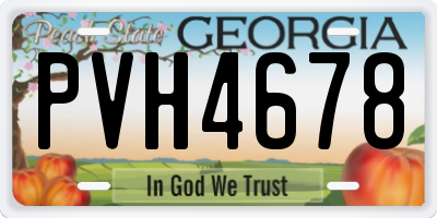 GA license plate PVH4678
