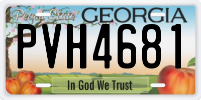 GA license plate PVH4681