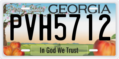 GA license plate PVH5712