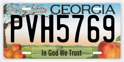 GA license plate PVH5769