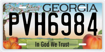 GA license plate PVH6984