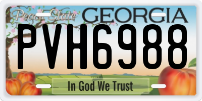 GA license plate PVH6988