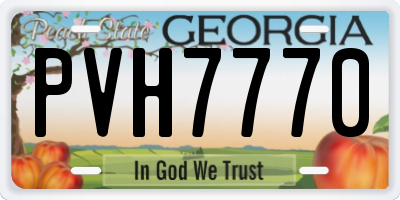 GA license plate PVH7770