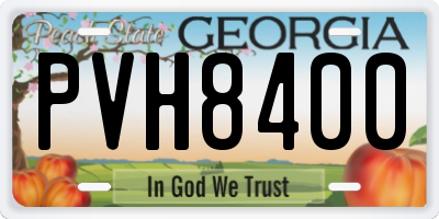 GA license plate PVH8400
