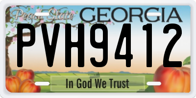 GA license plate PVH9412
