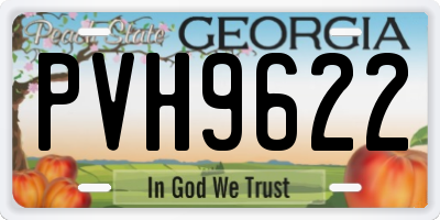 GA license plate PVH9622