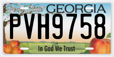 GA license plate PVH9758