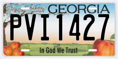GA license plate PVI1427
