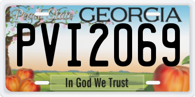 GA license plate PVI2069