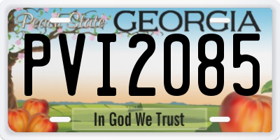 GA license plate PVI2085
