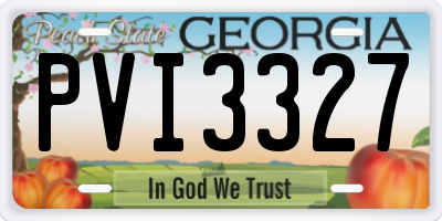 GA license plate PVI3327