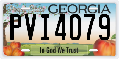 GA license plate PVI4079