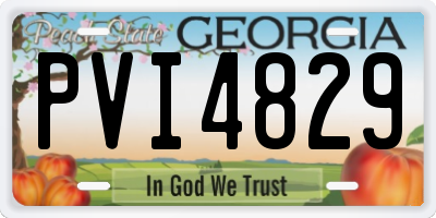 GA license plate PVI4829