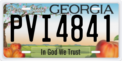 GA license plate PVI4841
