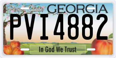 GA license plate PVI4882