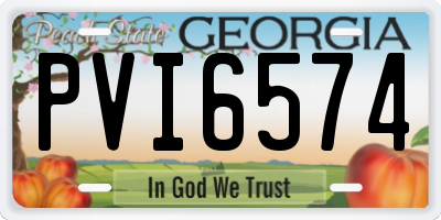 GA license plate PVI6574