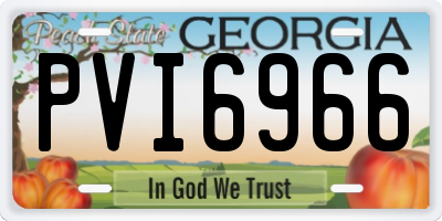 GA license plate PVI6966