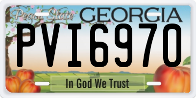 GA license plate PVI6970