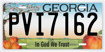 GA license plate PVI7162