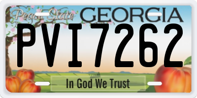 GA license plate PVI7262