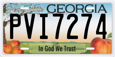 GA license plate PVI7274