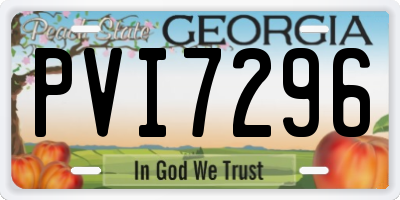GA license plate PVI7296