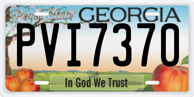 GA license plate PVI7370
