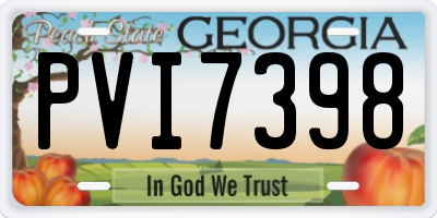 GA license plate PVI7398