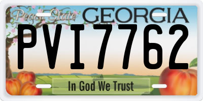 GA license plate PVI7762