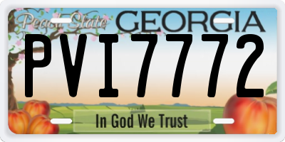 GA license plate PVI7772