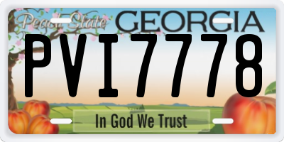 GA license plate PVI7778