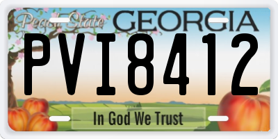 GA license plate PVI8412