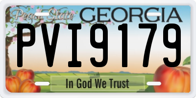 GA license plate PVI9179