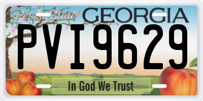 GA license plate PVI9629