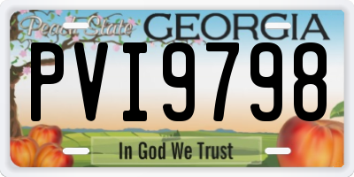 GA license plate PVI9798